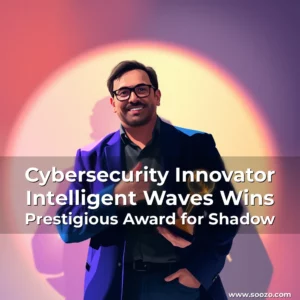 Artistic representation for Cybersecurity Innovator Intelligent Waves Wins Prestigious Award for Shadow