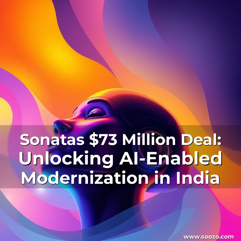 Artistic representation for Sonatas $73 Million Deal: Unlocking AI-Enabled Modernization in India