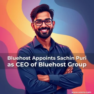 Artistic representation for Bluehost Appoints Sachin Puri as CEO of Bluehost Group