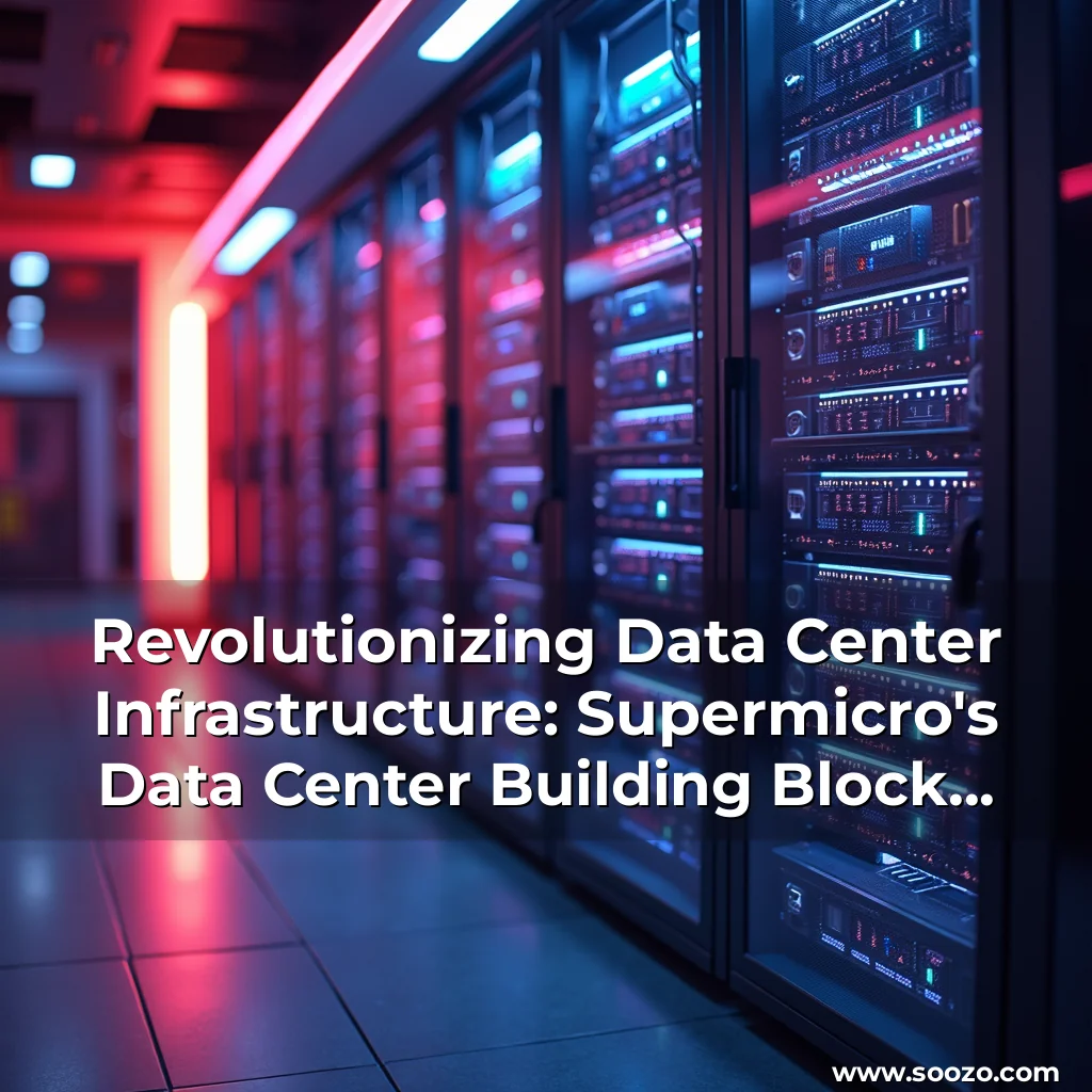 Artistic representation for Revolutionizing Data Center Infrastructure: Supermicro's Data Center Building Block Solutions (DCBBS)