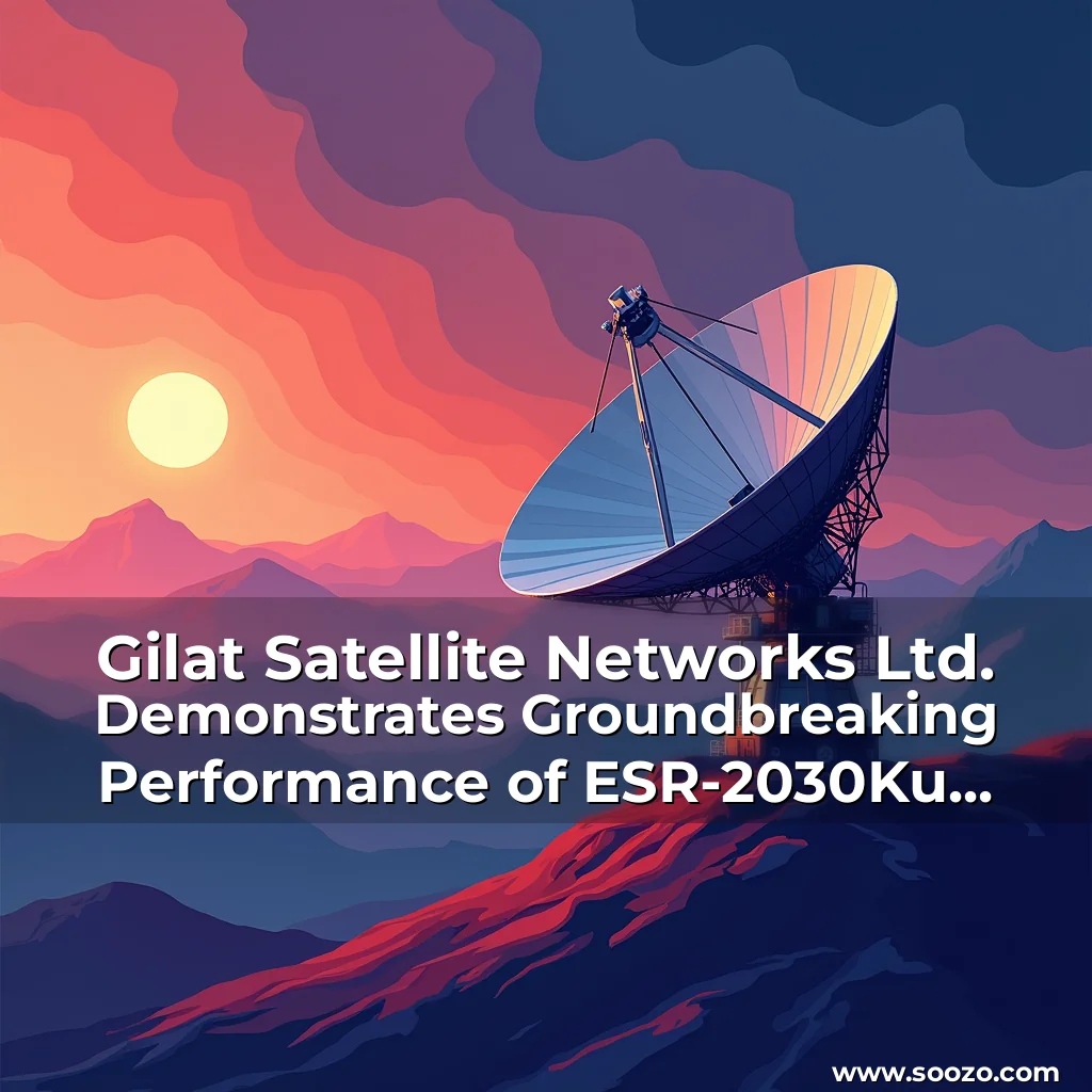 Artistic representation for Gilat Satellite Networks Ltd. Demonstrates Groundbreaking Performance of ESR-2030Ku Electronically Steered Antenna