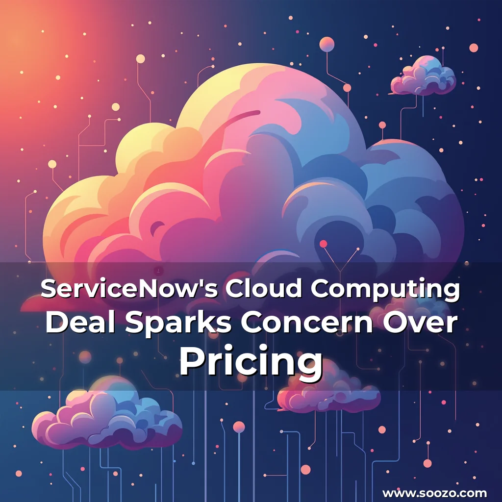 Artistic representation for ServiceNow's Cloud Computing Deal Sparks Concern Over Pricing