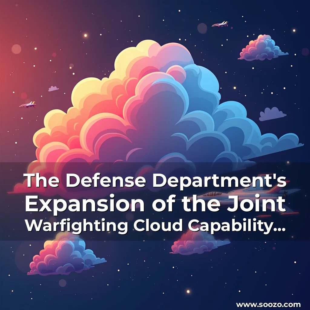 Artistic representation for The Defense Department's Expansion of the Joint Warfighting Cloud Capability Contract