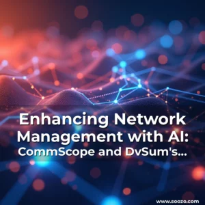 Artistic representation for Enhancing Network Management with AI: CommScope and DvSum's Strategic Alliance