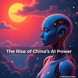 Artistic representation for The Rise of China’s AI Power