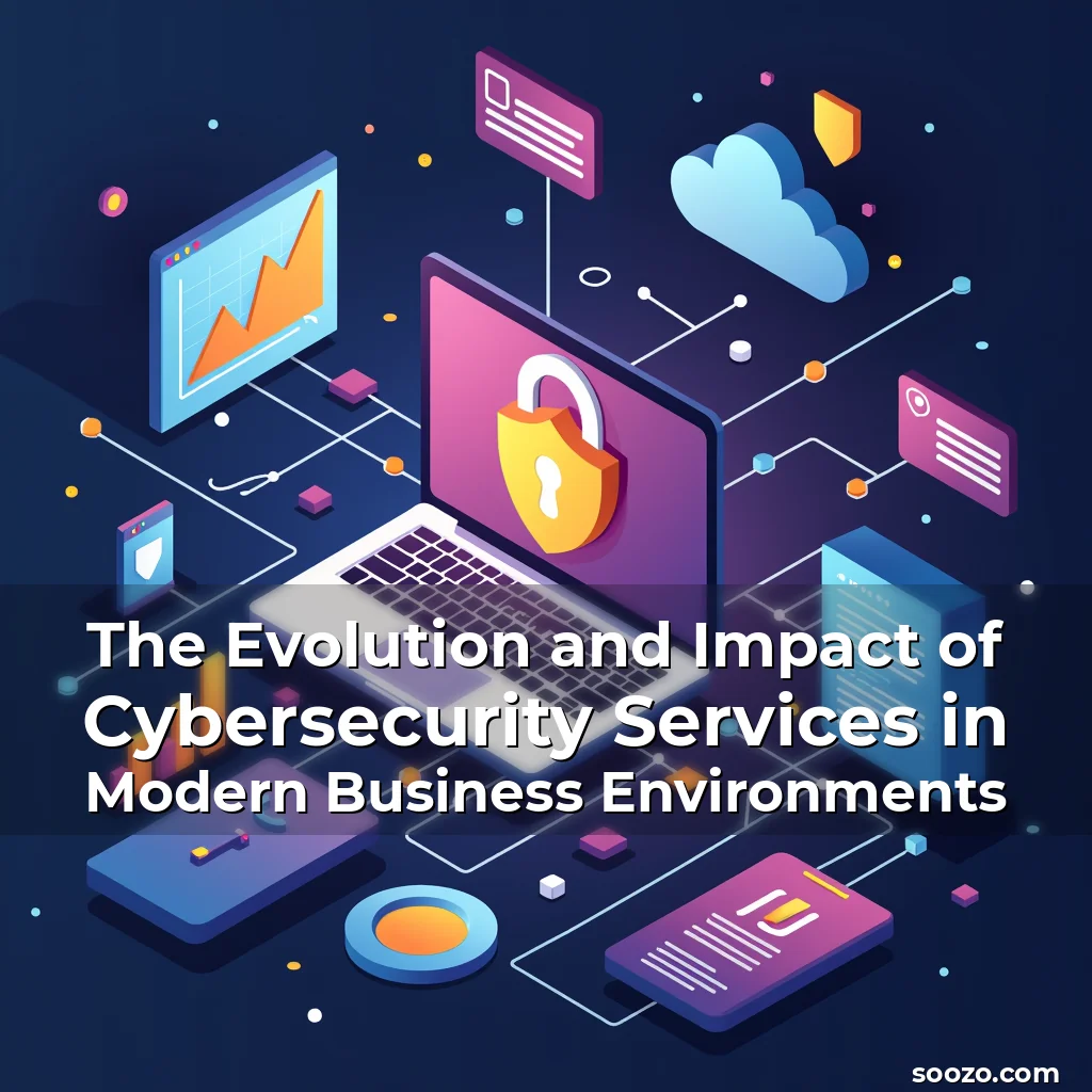 Artistic representation for The Evolution and Impact of Cybersecurity Services in Modern Business Environments